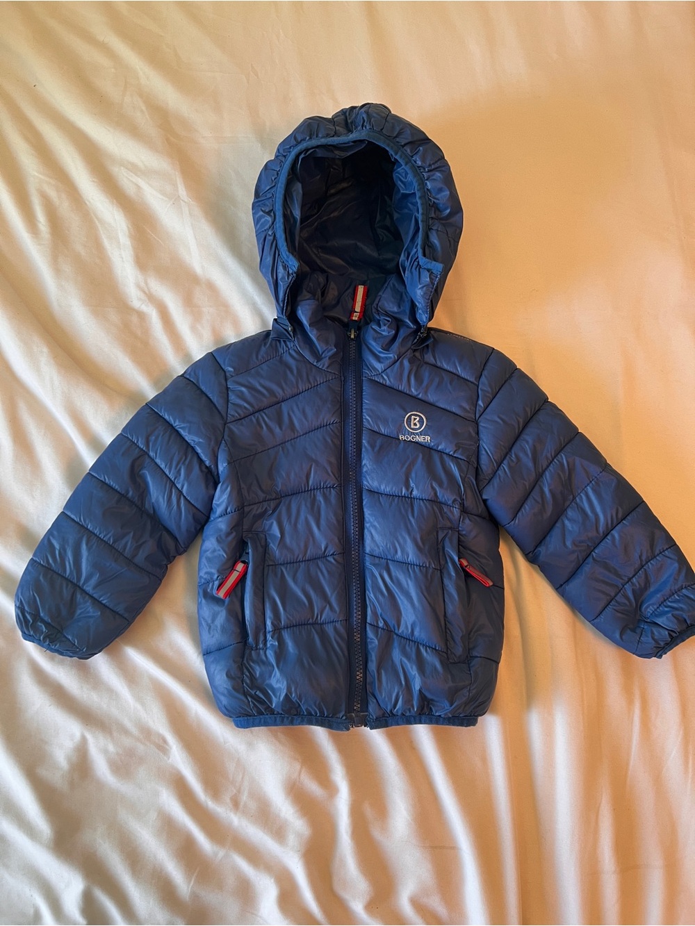 Bogner Hooded blue Down Puffer Ski Jacket